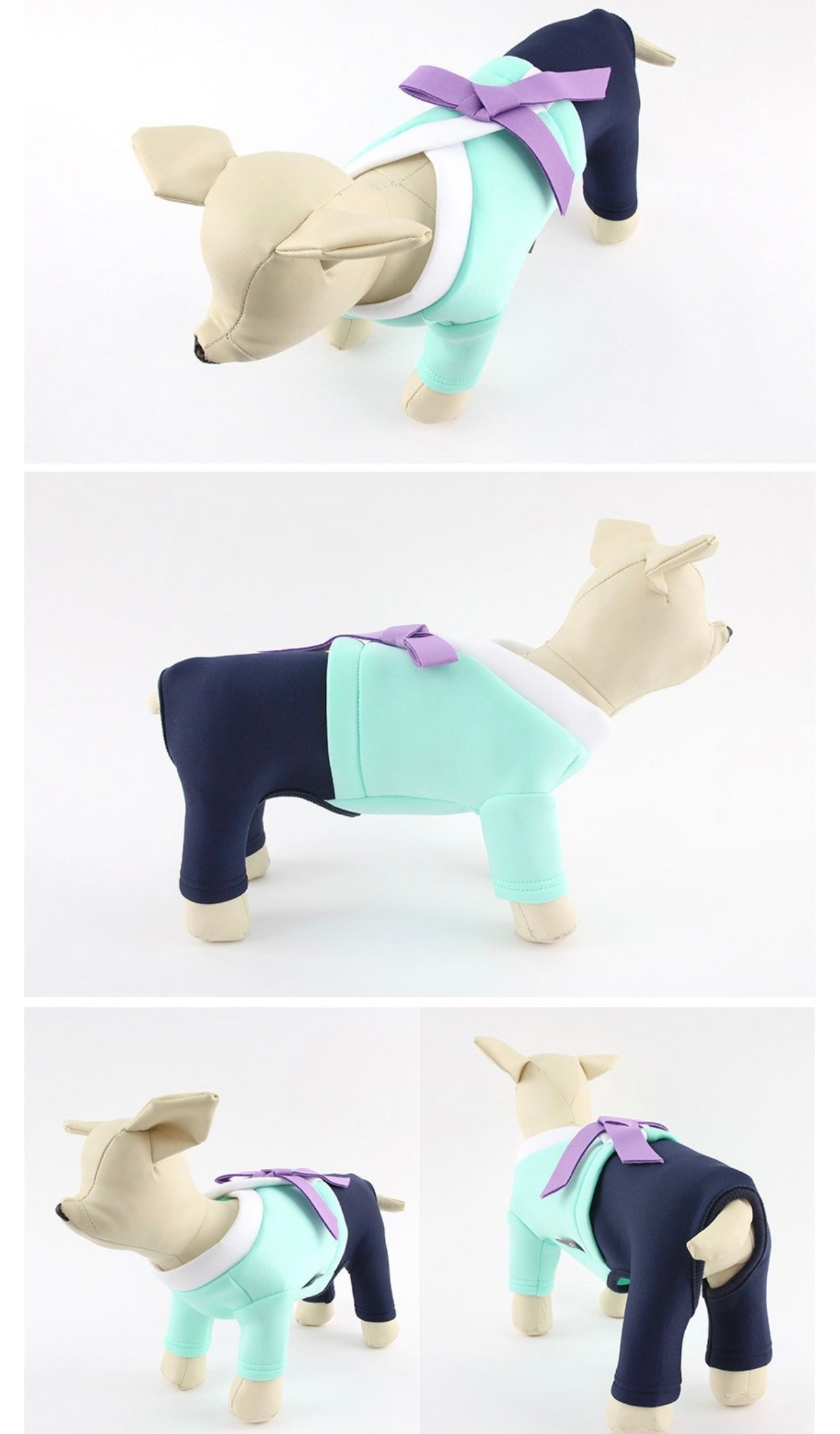 Korean Traditional Style Hanbok for Dog (Mint/Blue)