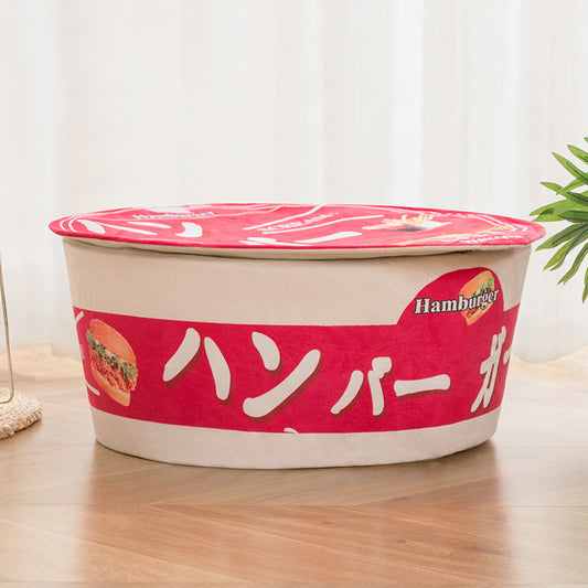 Cup Noodle Ramen Pet Bed - Red