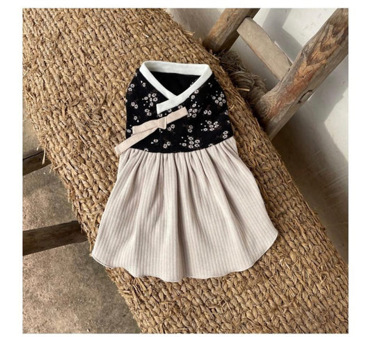 Korean Traditional Hanbok Suit for Dogs (Ivory)