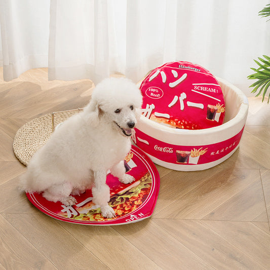 Cup Noodle Ramen Pet Bed - Red