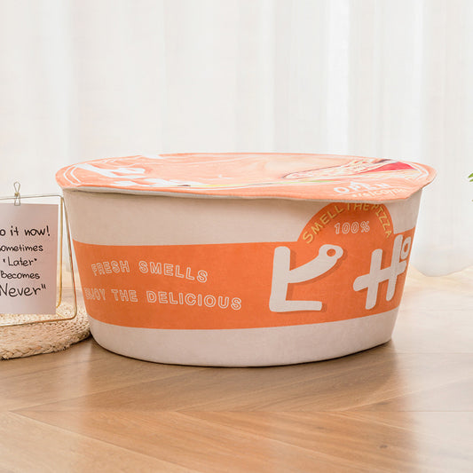 Cup Noodle Ramen Pet Bed - Orange