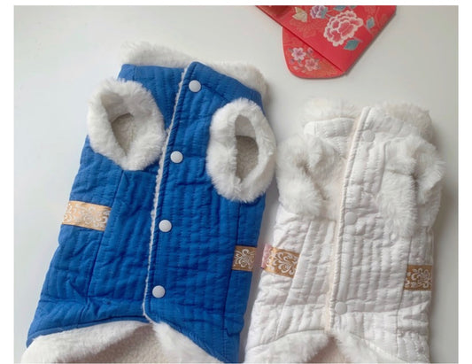 Winter Hanbok Vest (white)