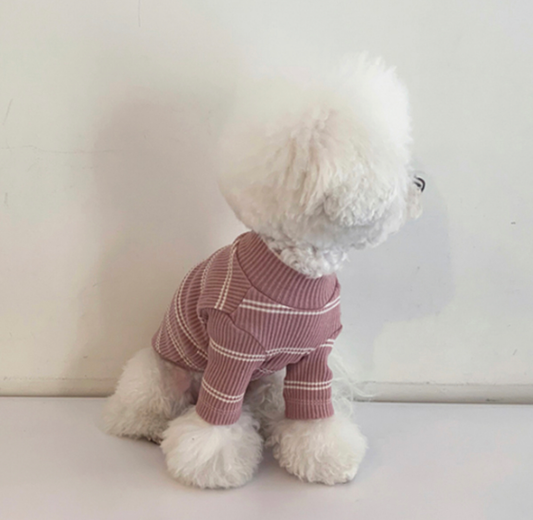 Cotton Mock Turtleneck (Pink)