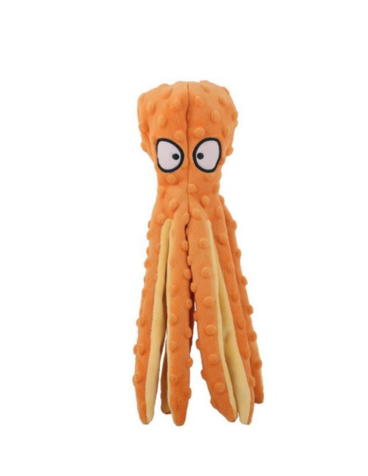 Orange Stuffed Octopus Toy