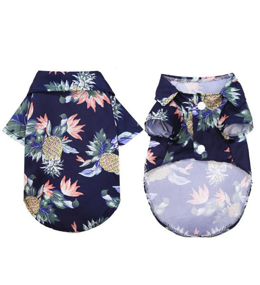 Blue Tropical Hawaiian Shirt