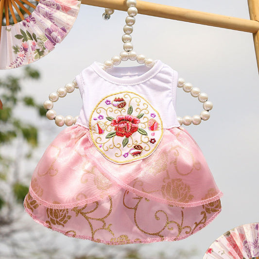 Korean Traditional Style Hanbok for Dog (Pink)